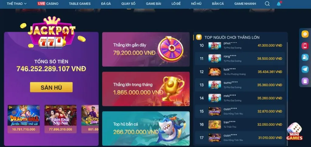 Hình ảnh tổng hợp các trò chơi tại sbotop